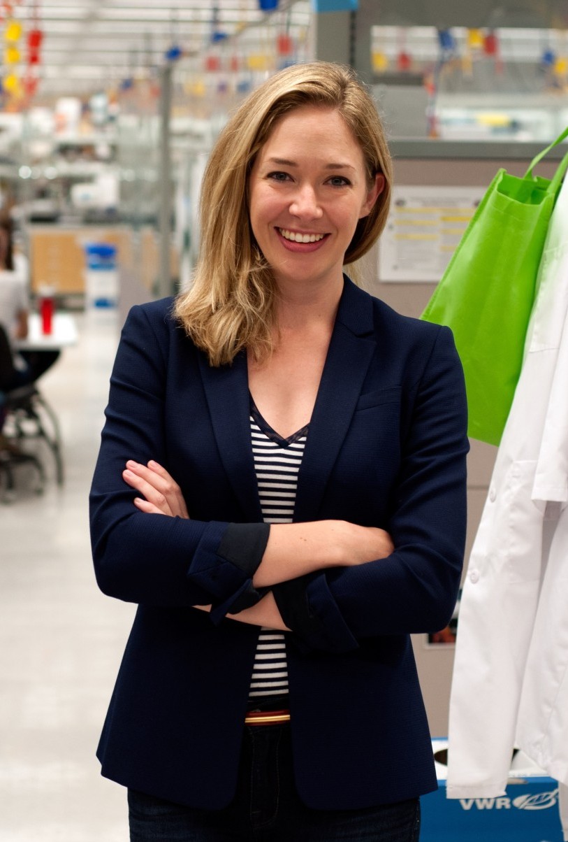Dr Samantha Morris in the lab